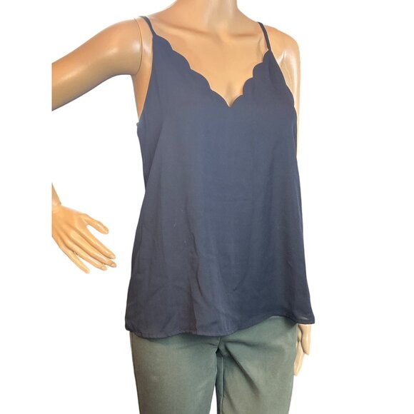 (5 for $25) Socialite Scallop Trim Cami in Black Size XS - Picture 2 of 6